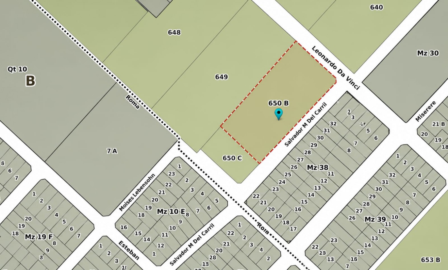 Lote Terreno Venta Moreno 6780m2 esquina